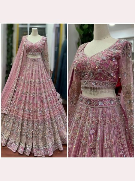 Soft Butterfly Net Sequins Embroidery Work Lehenga Choli  Designer Lehenga Choli