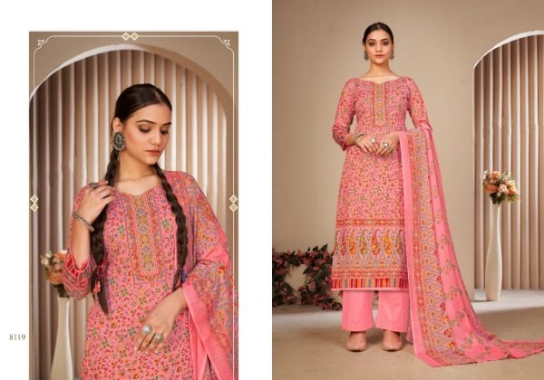 Soft Cotton Jecqard Print Suit Collection  Punjabi Dress Materials Wholesale