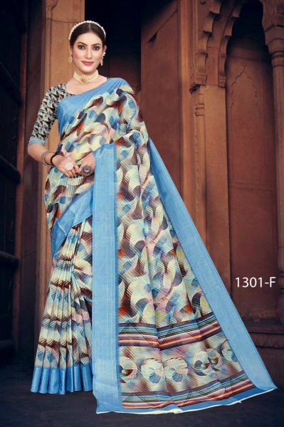 Soft Cotton linen  print  Saree In Wholsale Rate Linen Sarees Wholesale