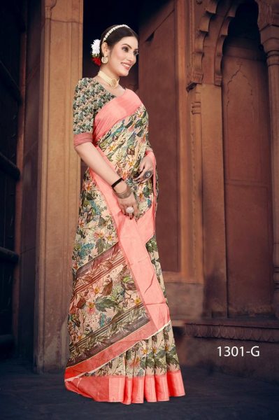 Soft Cotton linen  print  Saree In Wholsale Rate Linen Sarees Wholesale