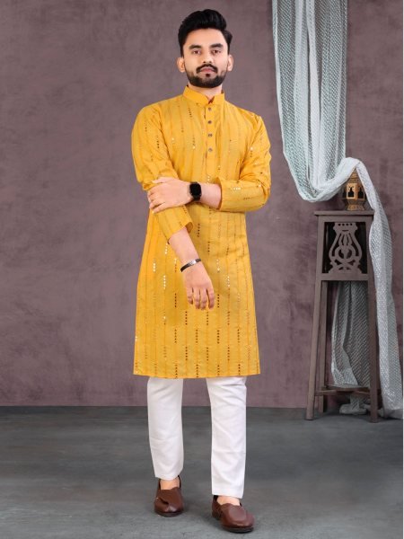 Soft Cotton Party Wear Mens kurta payjama Kurta Pajama Wholesale