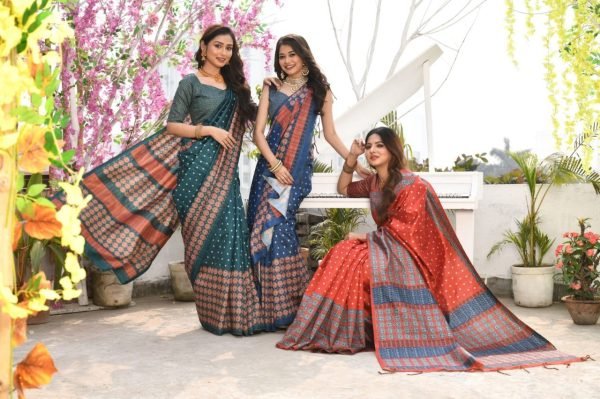 Soft Cotton Silk Saree With All Over Zari Linning Pattern Cotton Sarees Wholesale