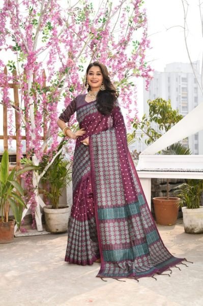 Soft Cotton Silk Saree With All Over Zari Linning Pattern Cotton Sarees Wholesale