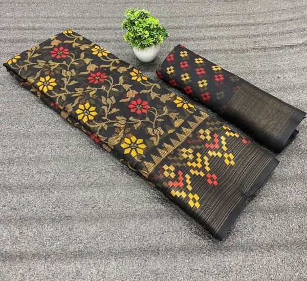 Soft Cotton Slub Zari Weaving Border Saree Collection  Cotton Sarees Wholesale