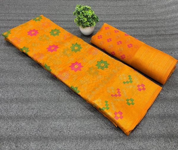Soft Cotton Slub Zari Weaving Border Saree Collection  Cotton Sarees Wholesale