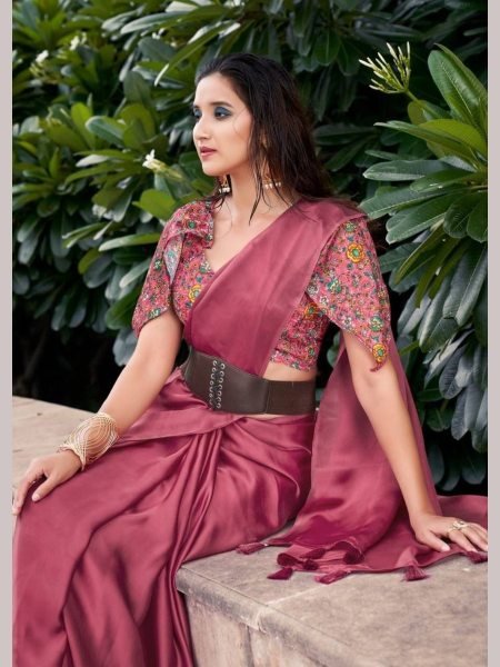 Soft Devsena Satin Silk Saree Silk Sarees Wholesale
