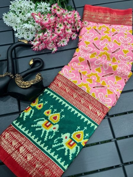  Soft Dola Silk Printed Saree  Silk Sarees Wholesale