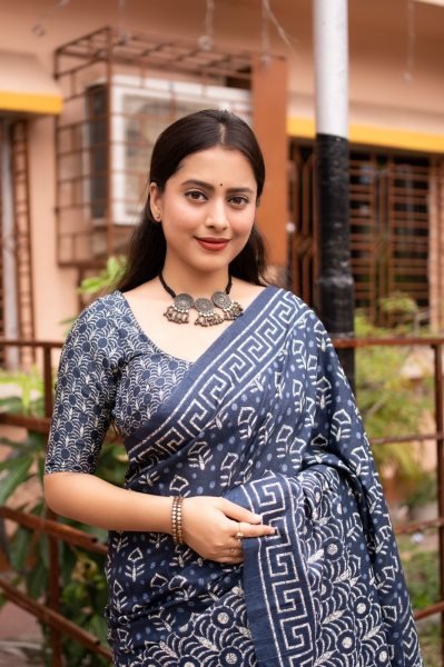 soft dolla silk saree with batik style prints Saree Silk Sarees Wholesale