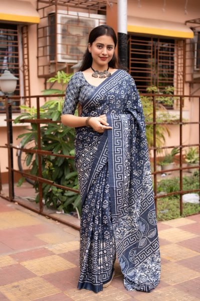 soft dolla silk saree with batik style prints Saree Silk Sarees Wholesale