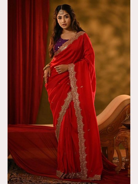 Soft Georgette Saree With Golden Tunic Sequence Work  Georgette Sarees Wholesale