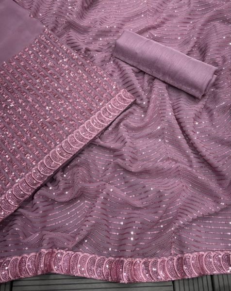 Soft Georgette Saree With Sequence Embroidery Work  Georgette Sarees Wholesale