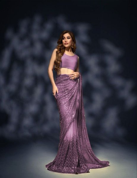 Soft Georgette Saree With Sequence Embroidery Work  Georgette Sarees Wholesale