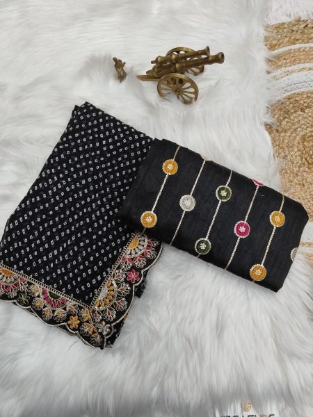 Soft Georgette sarees with bhandhej print Georgette Sarees Wholesale