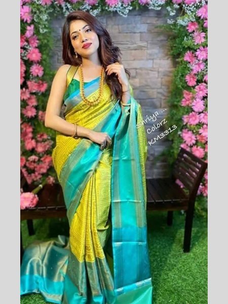 Soft Lichi Silk Saree with Jacquard Weaving    Contrast Blouse Wedding Ready Look Banarasi Saree Wholesale