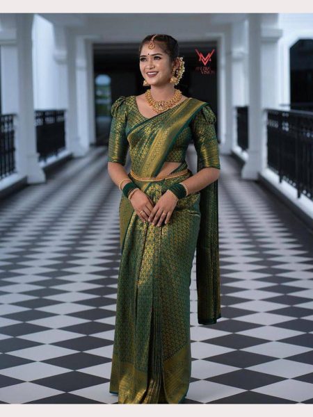 Soft Lichi Silk Saree With Jacquard Work  Silk Sarees Wholesale