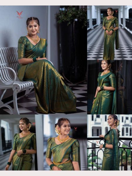 Soft Lichi Silk Saree With Jacquard Work  Silk Sarees Wholesale