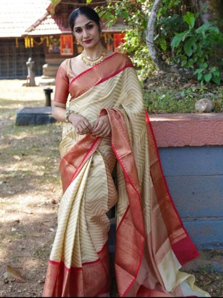 Soft Lichi Silk Saree with Rich Weaving Perfect for Festivals and Export 