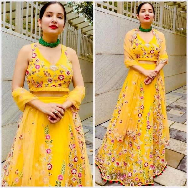 Soft Mono Net Lehenga Choli With Heavy Embroidery Work Designer Lehenga Choli