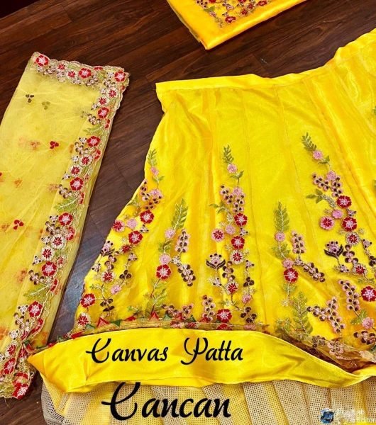 Soft Mono Net Lehenga Choli With Heavy Embroidery Work Designer Lehenga Choli