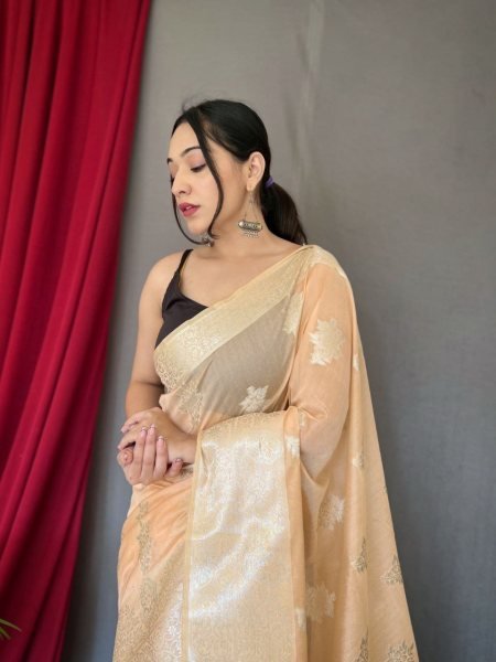 Soft Muslin Saree With Golden Zari Weaving Border  Designer Wedding Sarees Wholesale