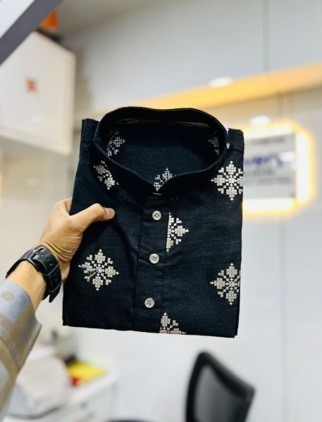 Soft Parbon Silk Sequence Work Mens Kurta Pajama  Kurta Pajama Wholesale