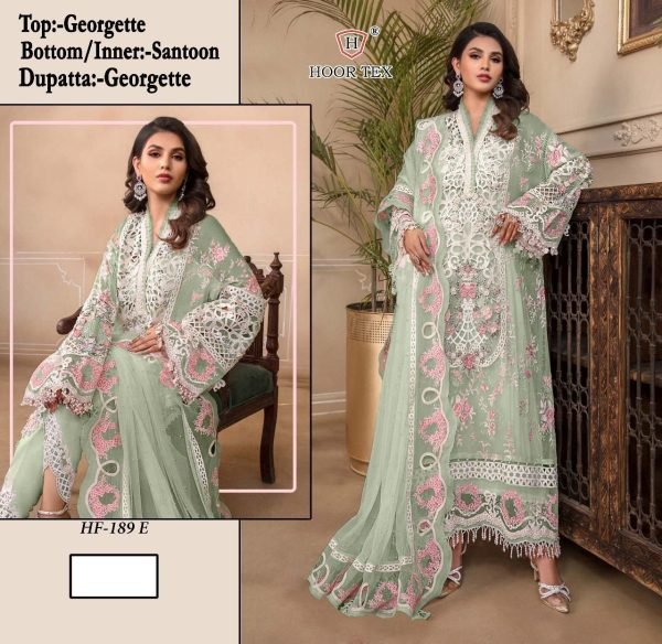 Soft Pista Georgette Pakistani Suit with Heavy Embroidery A Perfect Festive Choice Pakistani Suits Wholesale