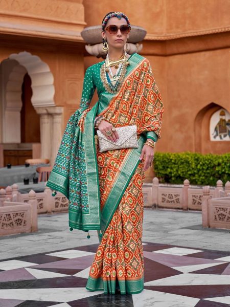 Soft Silk Patola Wedding Saree  Patola Silk Sarees Wholesale