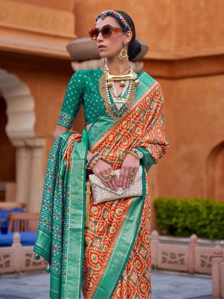 Soft Silk Patola Wedding Saree  Patola Silk Sarees Wholesale