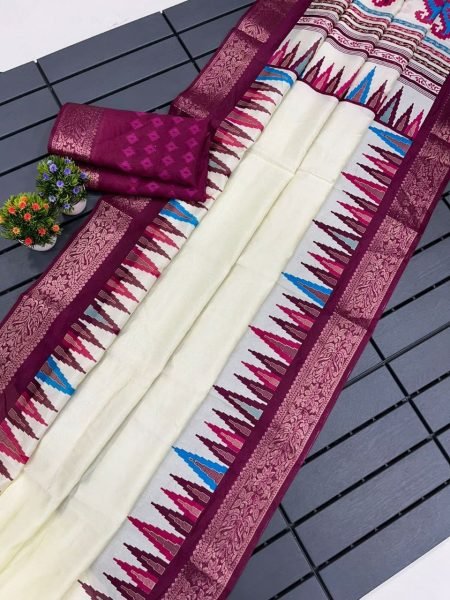 Soft Silk Saree With Golden Zari Border Silk Sarees Wholesale