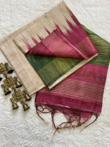 Soft Tussar Silk Saree with Attractive Border and Tassel Finish at Wholesale Rates Silk Sarees Wholesale