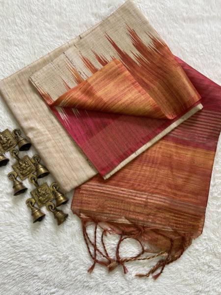 Soft Tussar Silk Saree with Attractive Border and Tassel Finish at Wholesale Rates Silk Sarees Wholesale