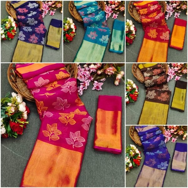 Soft Tusshar Silk Saree Collection And Zari Weaving  Silk Sarees Wholesale