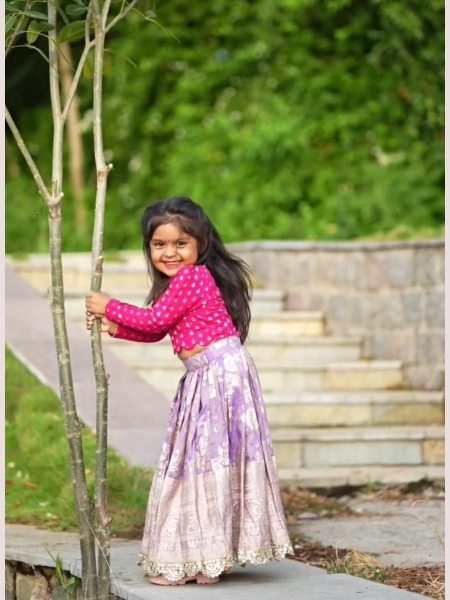  Soft Viscose Silk Kids Girls Lehenga Choli  Girls Wear