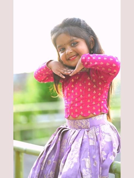 Soft Viscose Silk Kids Girls Lehenga Choli  Girls Wear