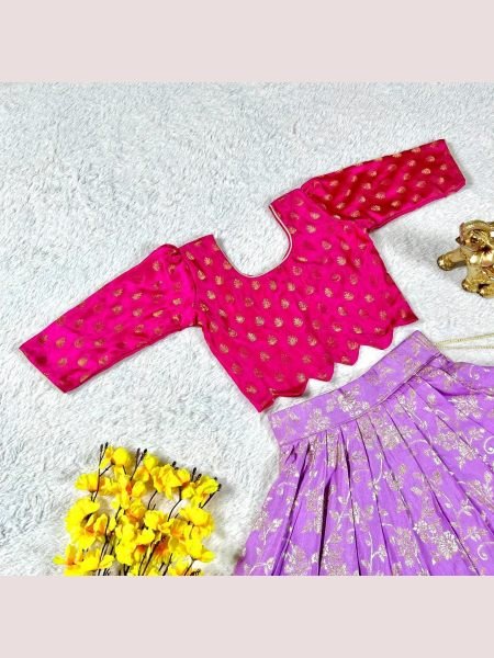  Soft Viscose Silk Kids Girls Lehenga Choli  Girls Wear