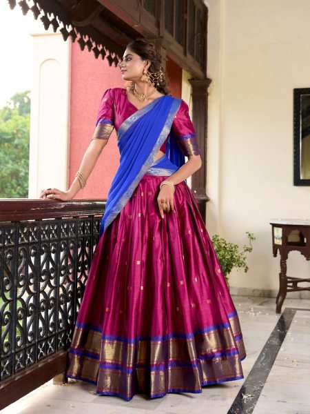 South Indian Traditional Half Saree Lehenga Choli  