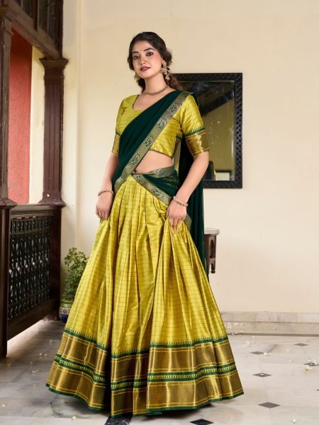 South Indian Traditional Half Saree Lehenga Choli  