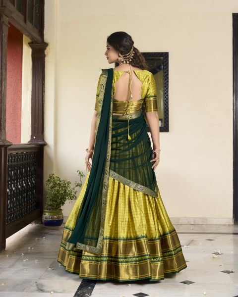 South Indian Traditional Half Saree Lehenga Choli  Half Saree Lehenga