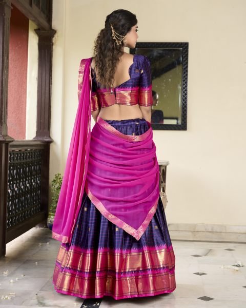 South Indian Traditional Half Saree Lehenga Choli  Half Saree Lehenga
