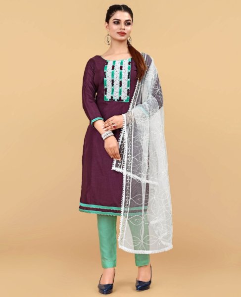 South Silk Handwork Dress Material Cotton Dress Material