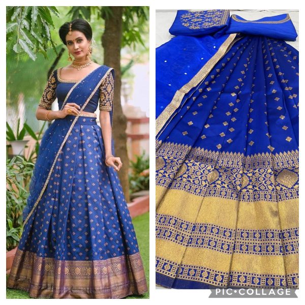 South Style Kanjivaram Silk Half Saree collection  Half Saree Lehenga