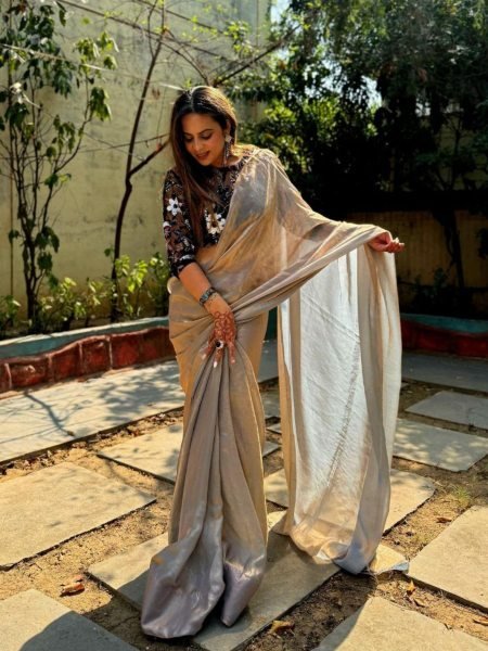 Space Silk Saree with Embroidered Net Blouse Top Selling Party Wear at Low Manufacturer Price Embroidery Sarees Wholesale