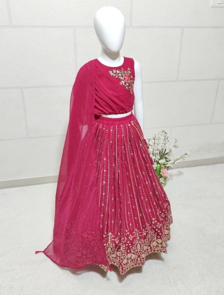 Special Girls Wear Sequence Embroidered Work Girls Dress  Girls Wear
