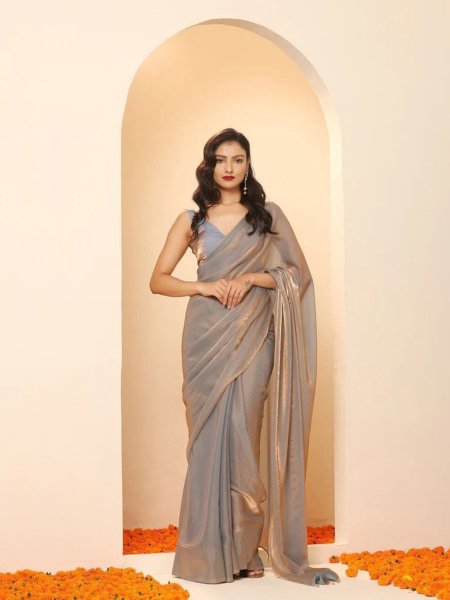 Special Golden Shaded Party Wear Saree  Bollywood Fancy Sarees Wholesale