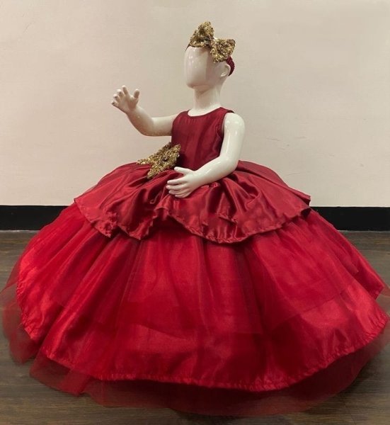 Special Kids Heavy Tissue Net Full Flair Gown  Girls Wear