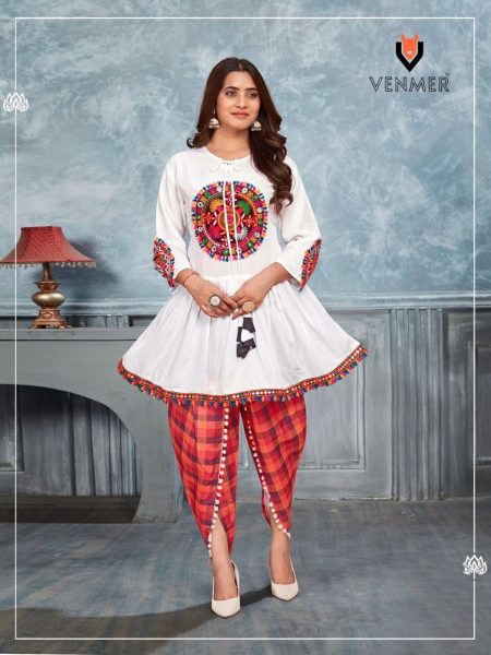 Special Navratri Looks women Heavy Embroiderd Kedia And Tulip Pants Collection  Navratri Lehnega Choli