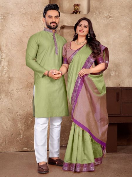 Special Occasion Linen Silk Couple Combo Collection  Couple Combo collection 