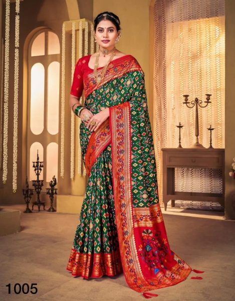 Special Patola Silk Saree With Paithani Border Patola Silk Sarees Wholesale