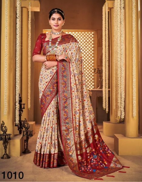 Special Patola Silk Saree With Paithani Border Patola Silk Sarees Wholesale