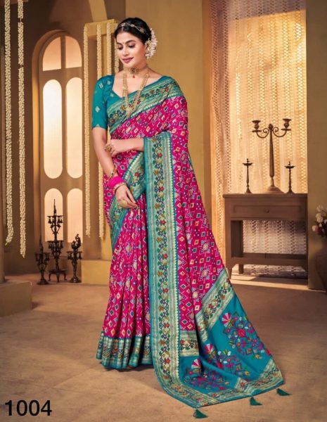 Special Patola Silk Saree With Paithani Border Patola Silk Sarees Wholesale